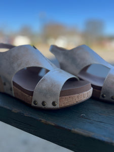 Corky’s Washed Gold Metallic Heels