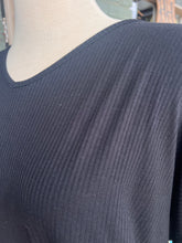 Load image into Gallery viewer, Back In Ribbed Top Black