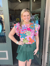 Load image into Gallery viewer, Floral Frenzy Puff Sleeve Top