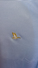 Load image into Gallery viewer, Roost Navy Stripe Performance Polo