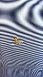 Roost Navy Stripe Performance Polo